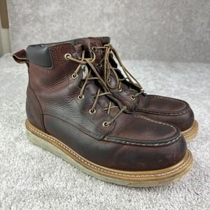 Irish Setter 83605 Ashby Work Boot Size 10.5 D Brown Steel Toe Brown Leather
